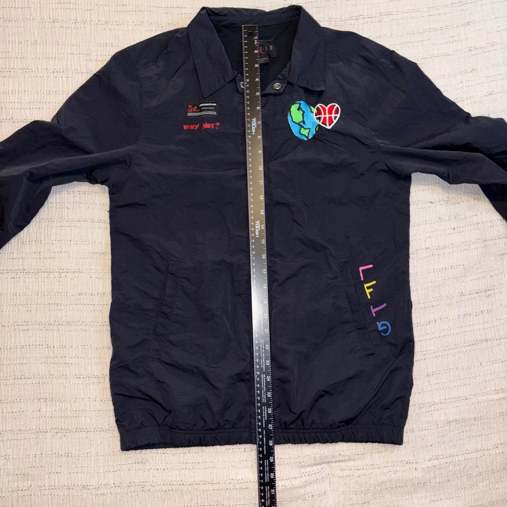 Jordan Russell Westbrook Why Not? Coaches Jacket Black Mens Small - Picture 7 of 10
